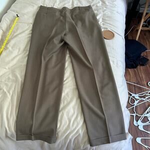 Khaki green straight trousers trousers